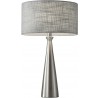 Linda Table Lamp - Brushed Steel
