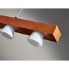 Burlington LED 4 Light Adjustable Pendant - Walnut Wood - Details