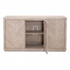 Essentials For Living Adler Media Sideboard - Front with Opened Drawer