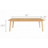 Royal Teak Admiral Dining Table 40x90 -Schematic