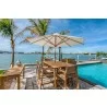 Royal Teak Admiral Counter Height Table 40x70 - Lifestyle - Royal Teak Admiral Counter Height Table 40x70 - Lifestyle