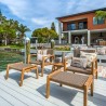 Royal Teak Admiral Ottoman Outdoor View
