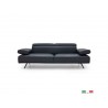 Bellini Modern Living Adrian Leather Sofa - Anthracite