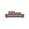 Bellini Modern Living Adrian Leather Sofa - Silverfox