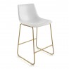 Aeon Petra Counter Stool  White with Gold Frame - Set of 2 - Aeon Petra Counter Stool  White with Gold Frame - Set of 2