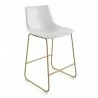 Aeon Petra Counter Stool  White with Gold Frame - Set of 2 - Aeon Petra Counter Stool  White with Gold Frame - Set of 2