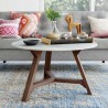 Aeon Aubrey Faux Marble Coffee Table Walnut
