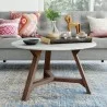 Aeon Aubrey Faux Marble Coffee Table Walnut - Aeon Aubrey Faux Marble Coffee Table Walnut