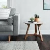 Aeon Aubrey Faux Marble Side Table Walnut - Aeon Aubrey Faux Marble Side Table Walnut