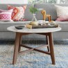 Aeon Elysian Faux Marble Coffee Table Walnut