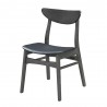 Aeon Capri Dining Chair Grey / Black Leatherette- Set of 4