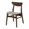 Aeon Capri Dining Chair Walnut / Grey Leatherette- Set of 4 - Aeon Capri Dining Chair Walnut / Grey Leatherette- Set of 4