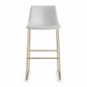 Aeon Petra Bar Stool Off-White with Gold Frame - Set of 2 - Aeon Petra Bar Stool Off-White with Gold Frame - Set of 2