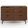 Aeon Analise 6-Drawer Chest Walnut - Aeon Analise 6-Drawer Chest Walnut