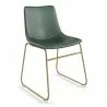Aeon Petra Dining Chair with Gold Legs Green- Set of 2 - Aeon Petra Dining Chair with Gold Legs Green- Set of 2
