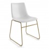 Aeon Petra Dining Chair with Gold Legs Off-White- Set of 2 - Aeon Petra Dining Chair with Gold Legs Off-White- Set of 2
