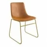 Aeon Petra Dining Chair with Gold Legs Light Brown - Set of 2 - Aeon Petra Dining Chair with Gold Legs Light Brown - Set of 2