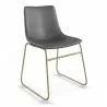 Aeon Petra Dining Chair with Gold Legs Grey - Set of 2 - Aeon Petra Dining Chair with Gold Legs Grey - Set of 2