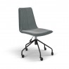Aeon Arco Velvet Office Chair Platinum
