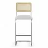 Aeon Hayward Cane Fabric Bar Height Stool White- Set of 2  - Aeon Hayward Cane Fabric Bar Height Stool White- Set of 2 