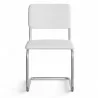 Aeon Hayward Fabric Side Chair Chrome Frame / White Linen - Set Of 2 - Aeon Hayward Fabric Side Chair Chrome Frame / White Linen - Set Of 2