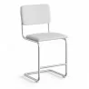 Aeon Hayward Fabric Counter Height Stool Chrome Frame / White Linen- Set of 2 - Aeon Hayward Fabric Counter Height Stool Chrome Frame / White Linen- Set of 2