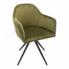 Aeon Rowe Chair Olive Velvet / Black Matte Frame - Aeon Rowe Chair Olive Velvet / Black Matte Frame