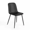 Aeon Max Vegan Leather Dining Chair Midnight- Set of 2 - Aeon Max Vegan Leather Dining Chair Midnight- Set of 2