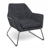 Aeon Caine Fabric Lounge Chair Charcoal - Aeon Caine Fabric Lounge Chair Charcoal