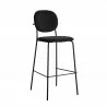 Aeon Carley Boucle Bar Stool - Set of 2  Black - Aeon Carley Boucle Bar Stool - Set of 2  Black
