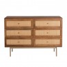 Aeon Curtis 6 Drawer Dresser Walnut - Aeon Curtis 6 Drawer Dresser Walnut