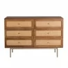 Aeon Curtis 6 Drawer Dresser Walnut - Aeon Curtis 6 Drawer Dresser Walnut