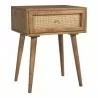 Aeon Glenda One Drawer Nightstand Walnut - Aeon Glenda One Drawer Nightstand Walnut