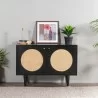 Aeon Circle Two Door Cabinet Black - Aeon Circle Two Door Cabinet Black