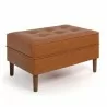 Aeon Zander Leather Ottoman Caramel - Aeon Zander Leather Ottoman Caramel
