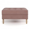 Aeon Bloomfield Velvet Rectangular Ottoman Blush - Aeon Bloomfield Velvet Rectangular Ottoman Blush
