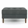 Aeon Bloomfield Velvet Rectangular Ottoman Platinum - Aeon Bloomfield Velvet Rectangular Ottoman Platinum