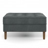 Aeon Bloomfield Performance Velvet Rectangular Ottoman Platinum - Aeon Bloomfield Performance Velvet Rectangular Ottoman Platinum