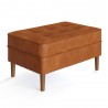 Aeon Bloomfield Vegan Leather Rectangular Ottoman Saddle