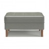Aeon Bloomfield Vegan Leather Rectangular Ottoman Slate