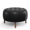 Aeon Harding Leather Round Ottoman - Aeon Harding Leather Round Ottoman