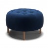 Aeon Bloomfield Round Performance Velvet Ottoman Ink - Aeon Bloomfield Round Performance Velvet Ottoman Ink