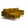 Aeon Bloomfield Performance Velvet Reversible Sectional Gold - Aeon Bloomfield Performance Velvet Reversible Sectional Gold