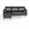 Aeon Bloomfield Vegan Leather Reversible Sectional Midnight - Aeon Bloomfield Vegan Leather Reversible Sectional Midnight