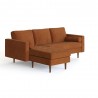 Aeon Bloomfield Performance Velvet Reversible Sectional Burnt Orange - Aeon Bloomfield Performance Velvet Reversible Sectional Burnt Orange