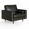 Aeon Bloomfield Upholstered Vegan Leather Arm Chair Midnight - Aeon Bloomfield Upholstered Vegan Leather Arm Chair Midnight