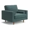 Aeon Bloomfield Performance Velvet Arm Chair Ocean - Aeon Bloomfield Performance Velvet Arm Chair Ocean