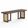 Aeon Havenwood Rectangular Cane Dining Bench Side - Aeon Havenwood Rectangular Cane Dining Bench Side