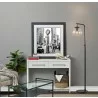 Adesso Globe Floor Lamp Clear Glass Black - Adesso Globe Floor Lamp Clear Glass Black