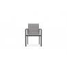 Azzurro Living Amalfi Dining Chair in Charcoal - Front